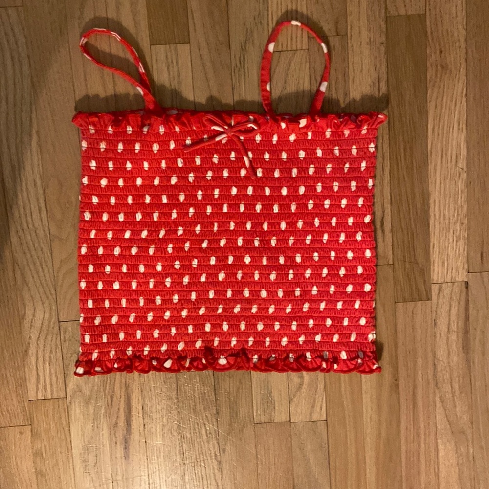 Nordstrom, size 12, red and white shirt